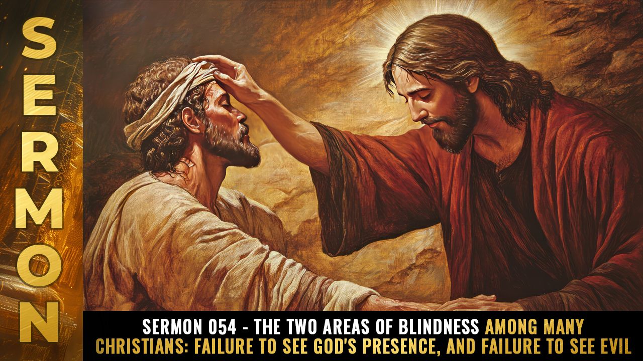 Mike Adams Sermon #054 - The two areas of BLINDNESS among many Christians: Failure to see GOD's presence, and failure to see EVIL