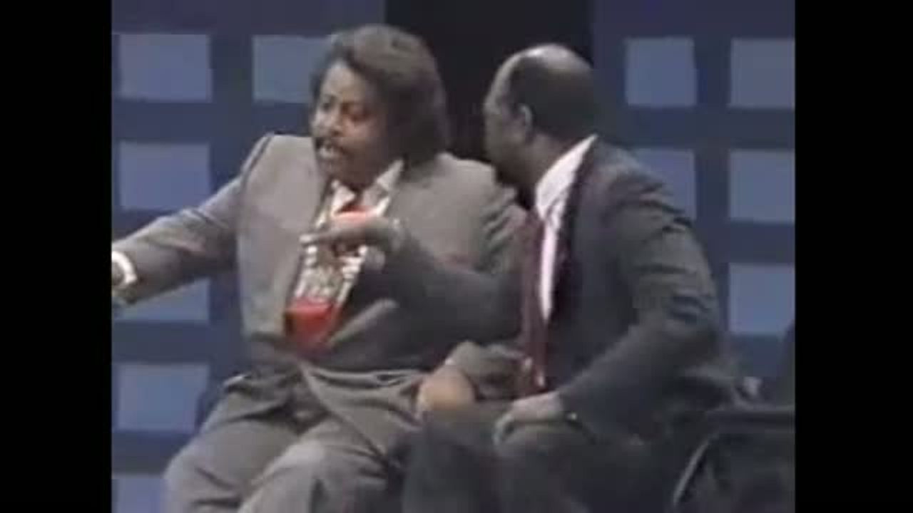 FAT AL SHARPTON GETS ASS PLANTED 😆 ON THE MORTON DOWNEY SHOW ...