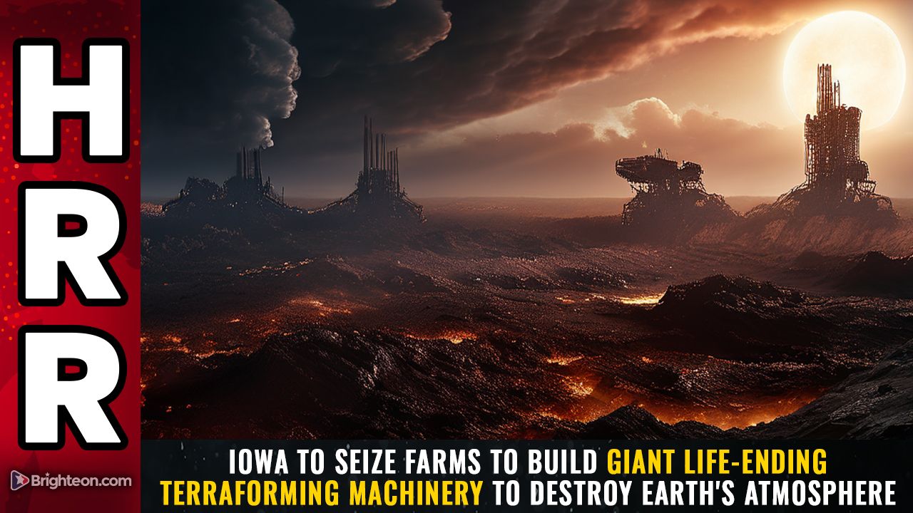 Iowa to SEIZE FARMS to build giant life-ending terraforming machinery to destroy Earth's atmosphere