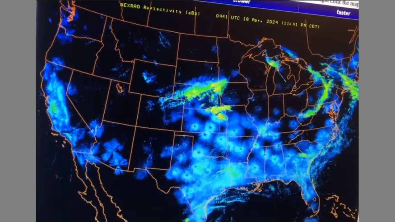 One Example of EMFs: NEXRAD Shows Towers Radiate Microwave Pulses at ...