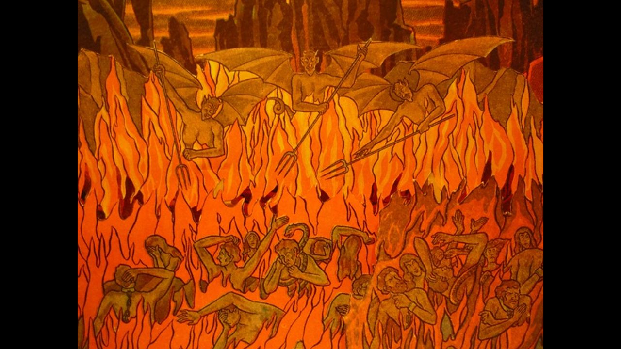 Огненная пыточная для грешников 6. Геенна Огненная ад икона. Геенна Огненная картина. Ада, геенны огненной. Геенна Огненная икона православная.