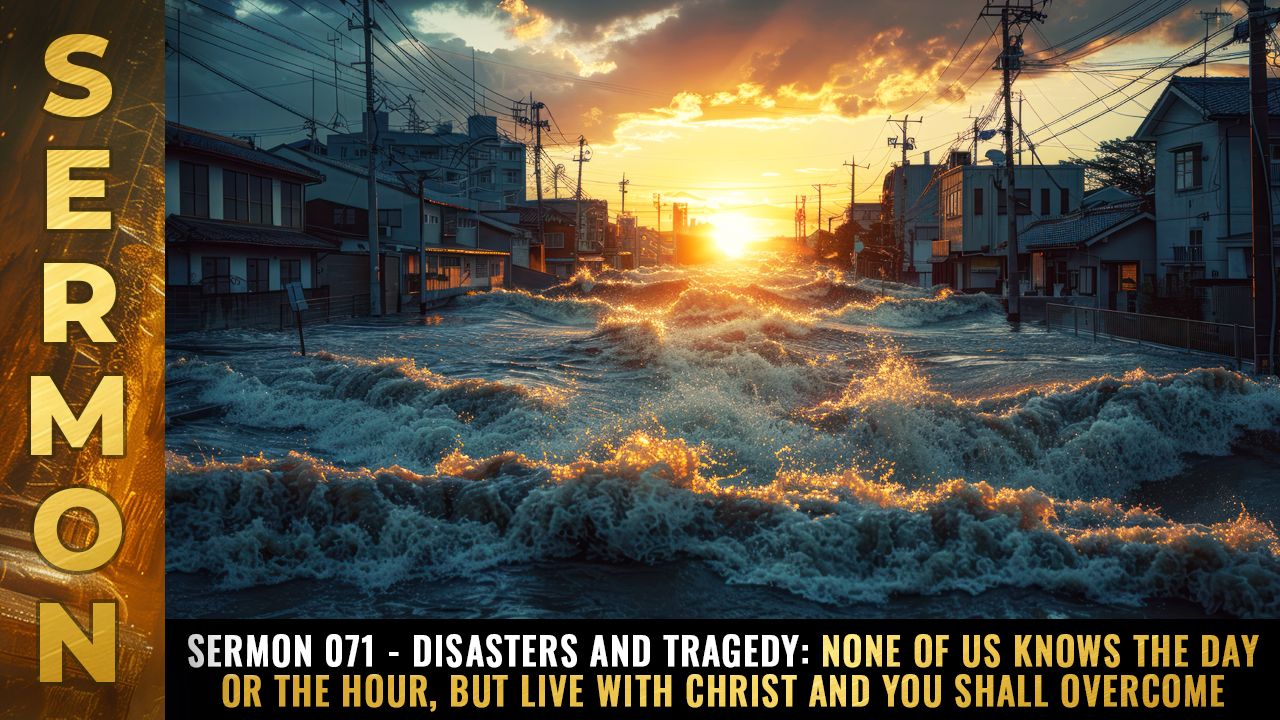 Mike Adams Sermon #071 - DISASTERS and tragedy: None of us knows the day or the hour, but LIVE with Christ and you shall overcome