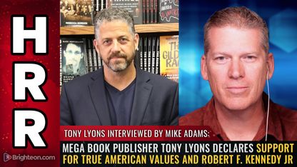 Mega book publisher Tony Lyons declares support for true American values and Robert F. Kennedy Jr