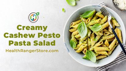 Creamy Cashew Pesto Pasta Salad