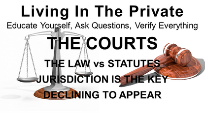 LITP: 061 THE COURTS - The Law vs Statutes; Jurisdiction Is The Key; Declining To Appear