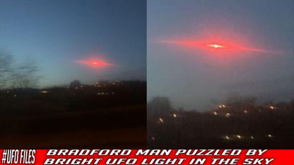 Bradford man puzzled by bright UFO light in the sky 13/12/19