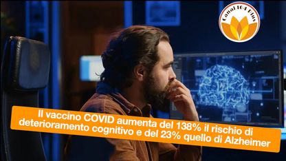 Il vaccino COVID aumenta del 138% il rischio di deterioramento cognitivo e del 23% quello di Alzheimer 20 Novembre 2024