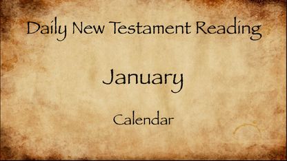 January 2023 Daily New Testament Reading Calendar