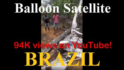 Satellite crashes in Brazil - attached to a balloon - Nasa lies, research Flat Earth ✅