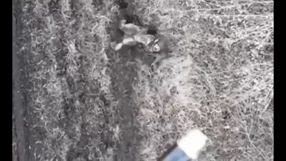Ukrainian Praying for Grenade to Miss Him - Watching 'Sparta' Drone Dropping Grenade.