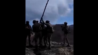 Azerbaijani servicemen on New Frontiers near the Base of Russian Peacekeepers in Artsakh