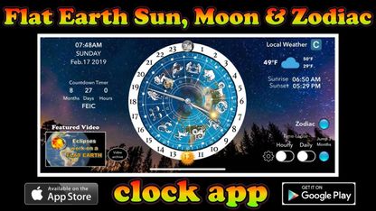 Flat Earth Sun, Moon & Zodiac Clock App LANGUAGES