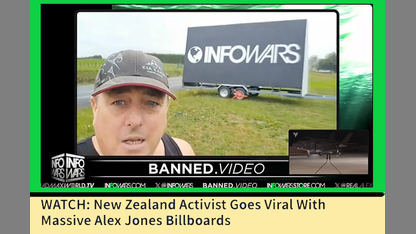 New Zealand Activist Goes Viral With Massive Alex Jones Billboards
