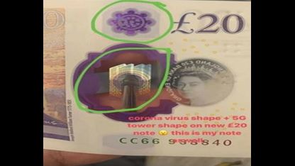 The corona virus and 5g on the new 20 pound note?